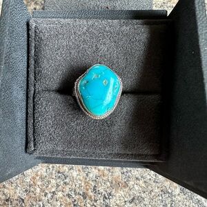 Vintage turquoise ring - authentic. Sterling silver.